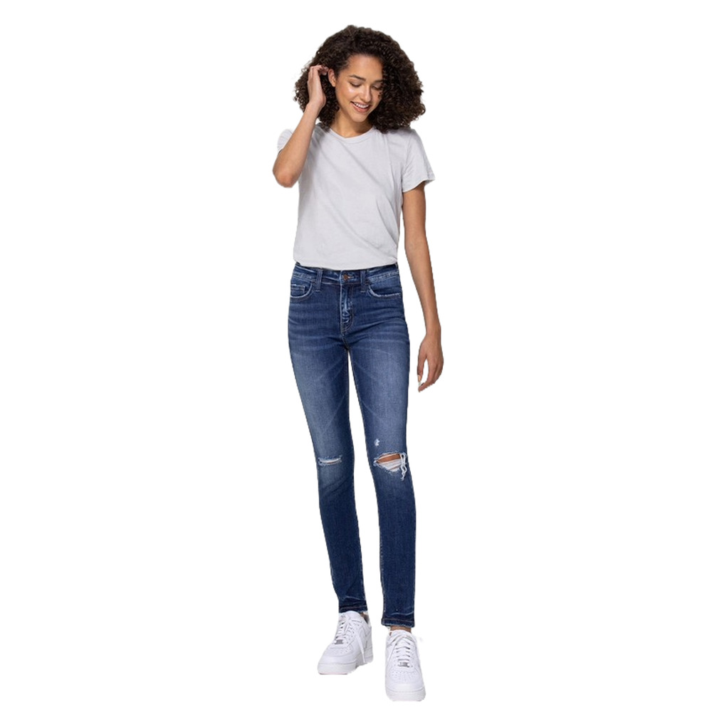 Flying Monkey Mid Rise Ankle Skinny Distressed Hem Jeans - F4419 - Size 24